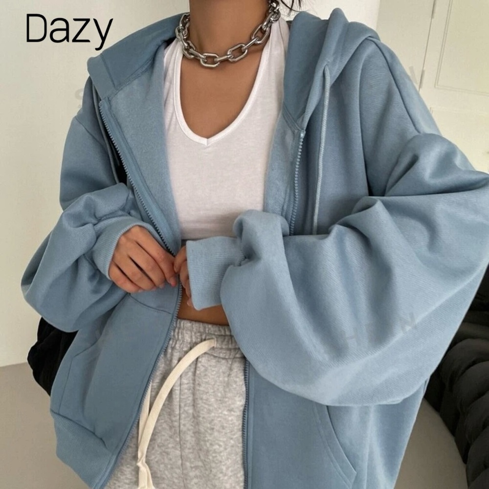 Blue Oversized Hoodie